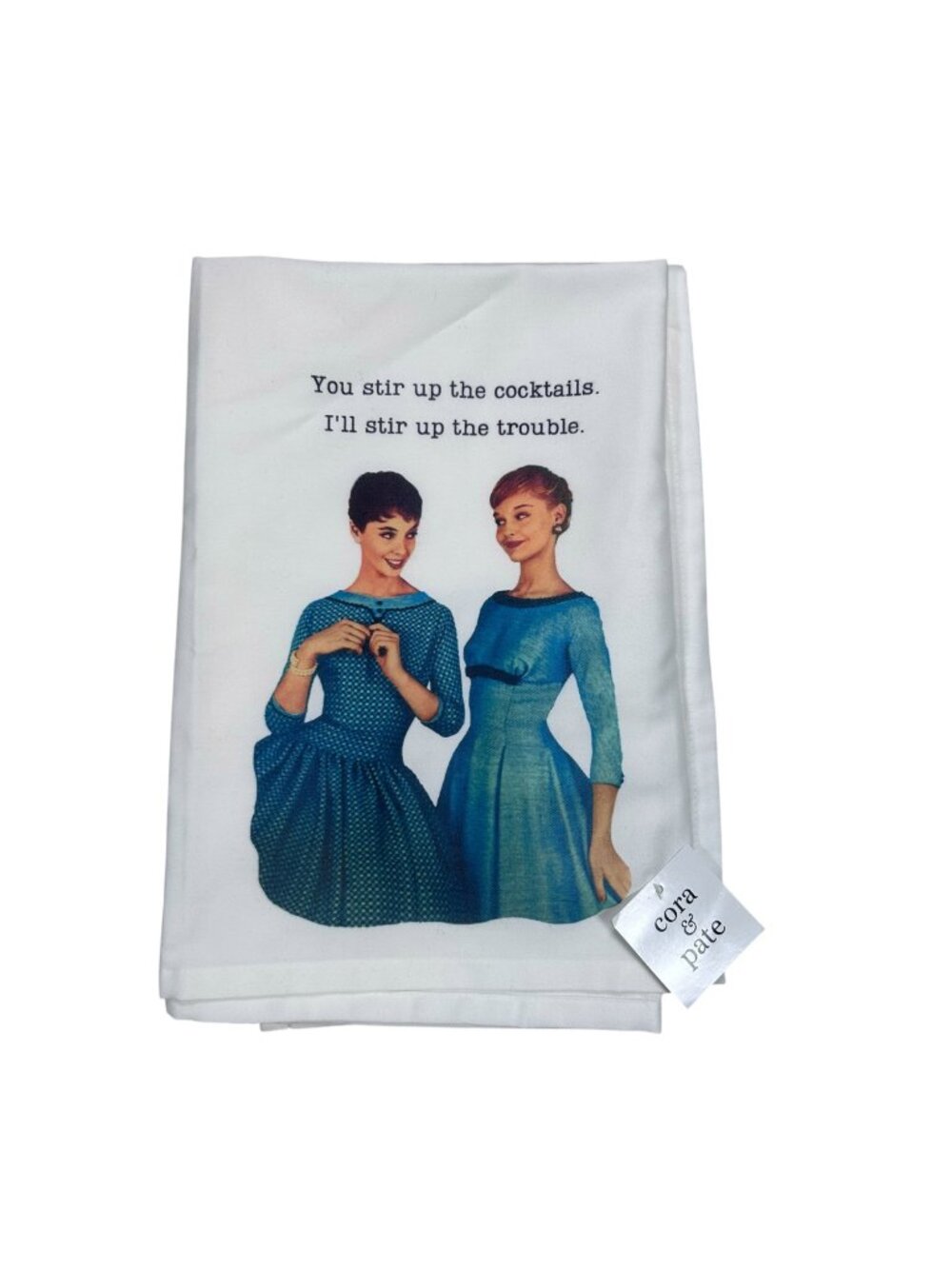 Cora & Pate Troublemakers Dish Towel Graphic Dining Kitchen Decor Gift